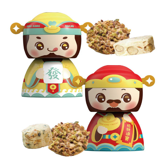 Auspicious Fortune God of Wealth (Red and Yellow Combination)